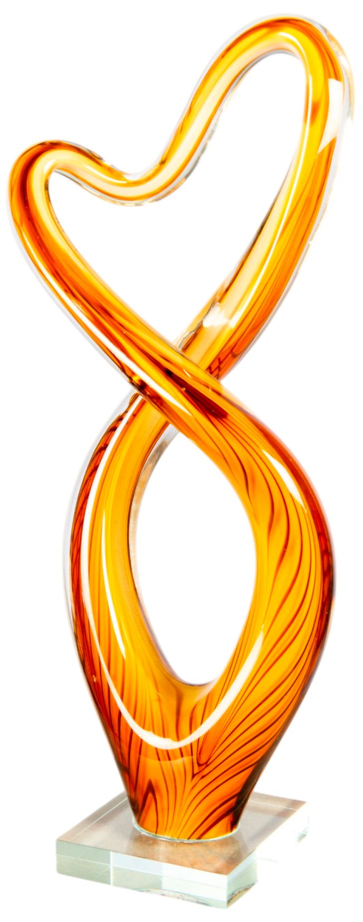 Image 4 Dale Tiffany 17" Tall Golden Infinity Handcrafted Art Glass Sculpture more views
