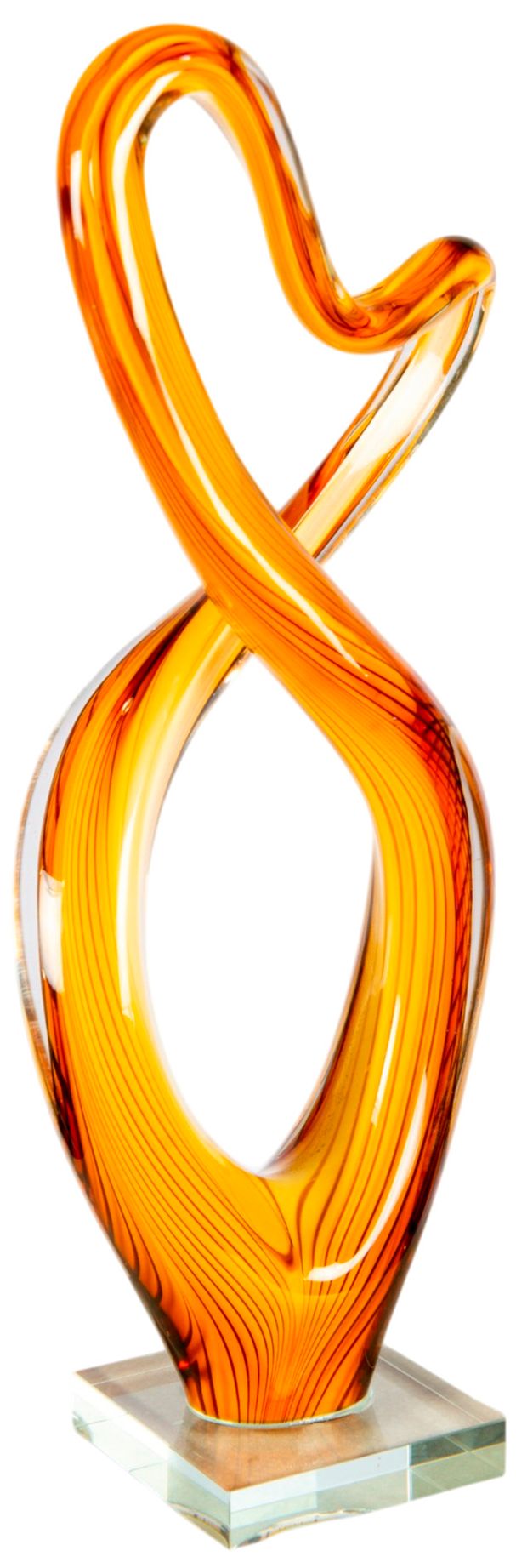 Image 5 Dale Tiffany 17" Tall Golden Infinity Handcrafted Art Glass Sculpture more views