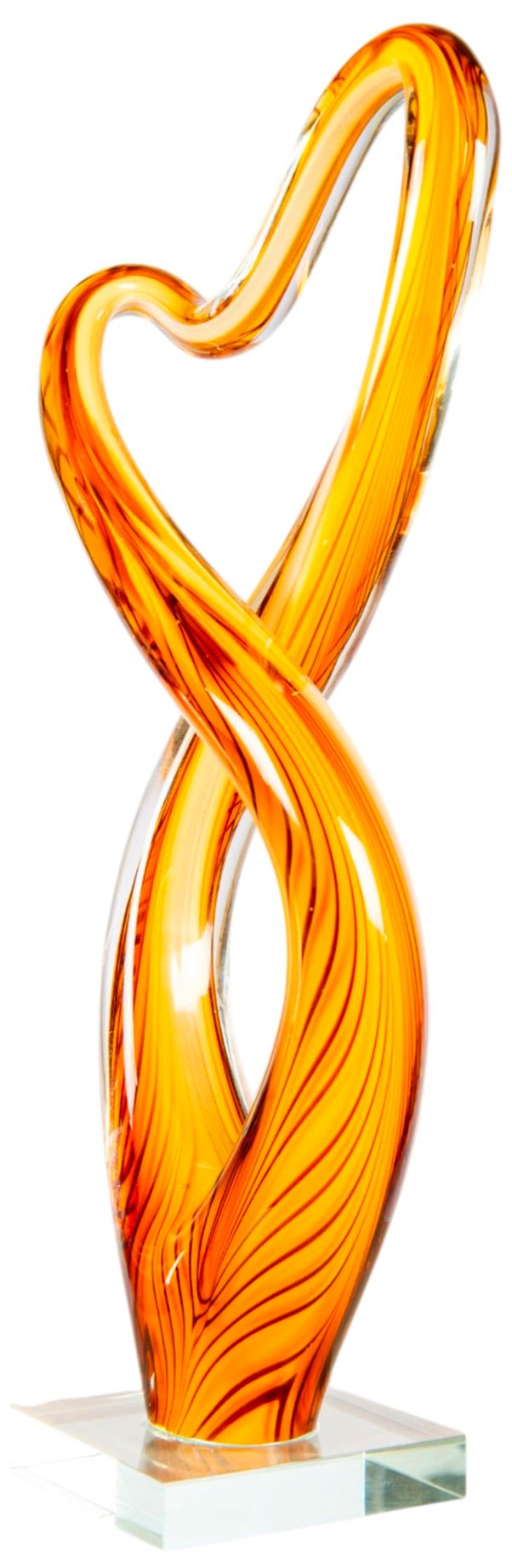 Image 6 Dale Tiffany 17" Tall Golden Infinity Handcrafted Art Glass Sculpture more views