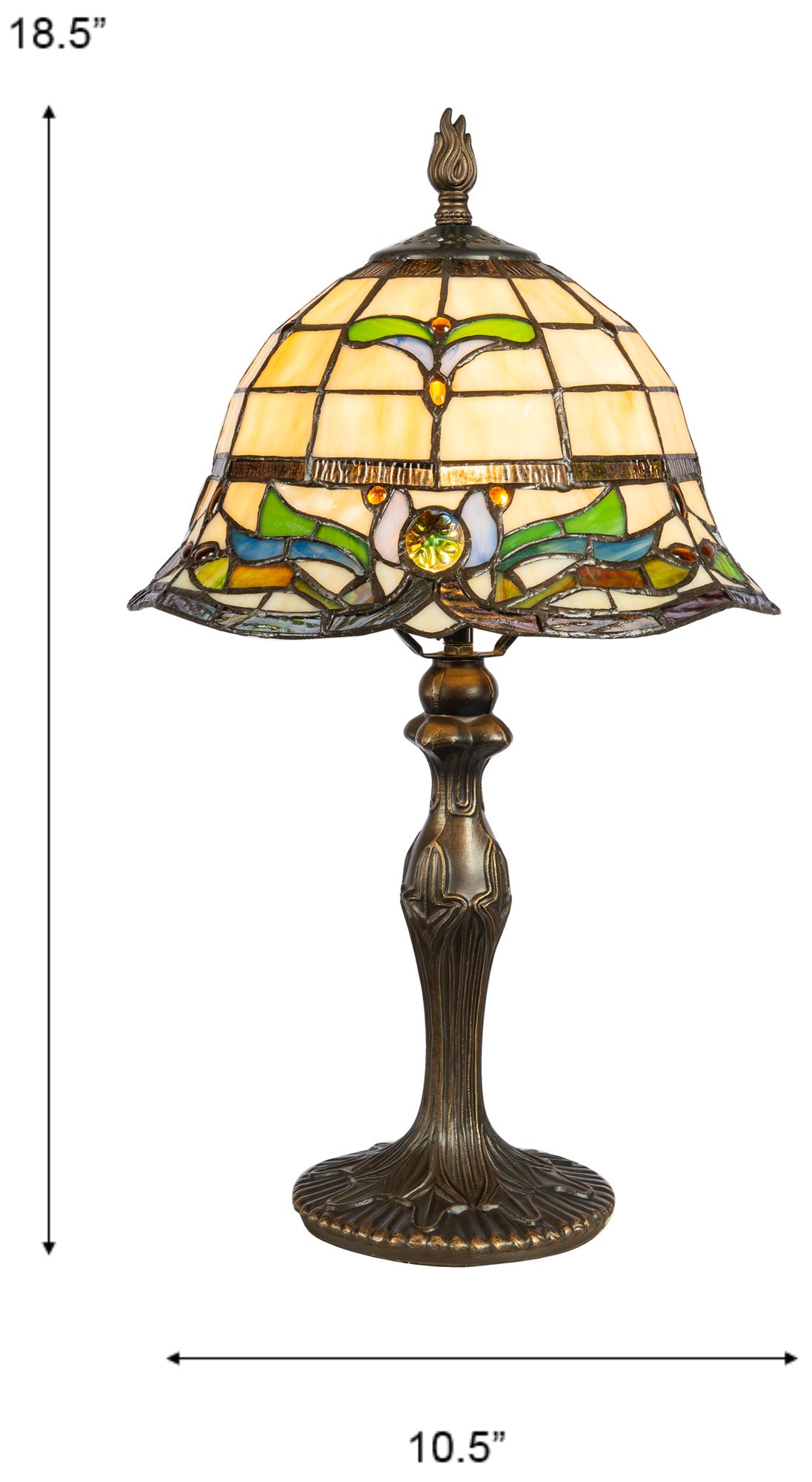 Image 3 Dale Tiffany 18.5" Tall Jassmyne Tiffany Table Lamp more views