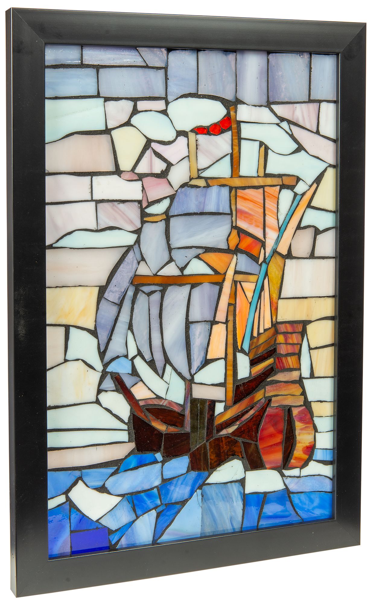 Image 4 Dale Tiffany 18" Tall Flagship Mosaic Art Glass Wall Decor / Suncatcher more views