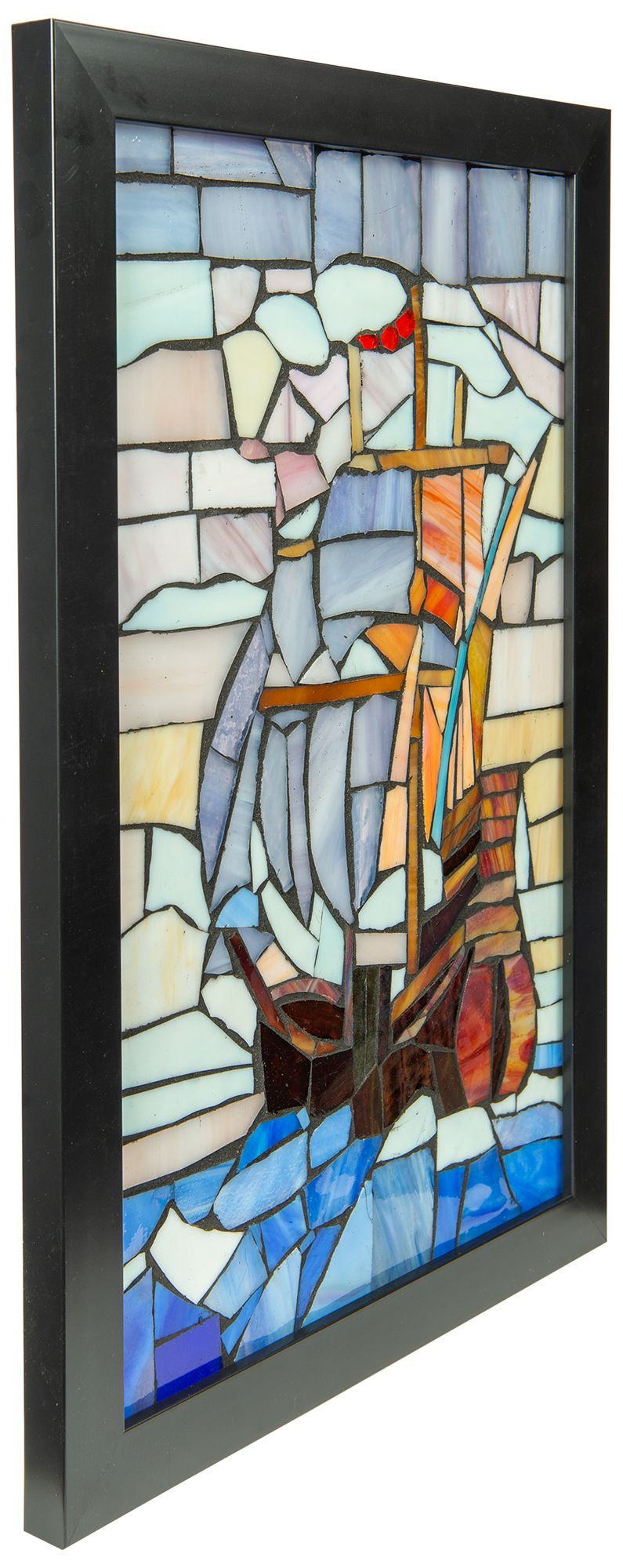 Image 5 Dale Tiffany 18" Tall Flagship Mosaic Art Glass Wall Decor / Suncatcher more views