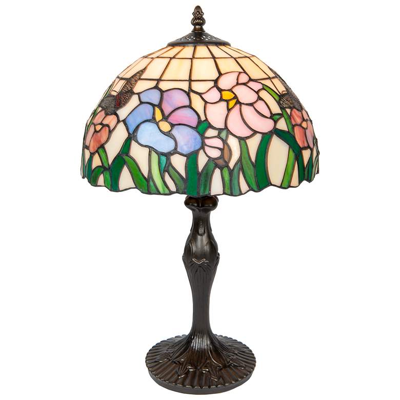 Image 5 Dale Tiffany 19.5" Pazio Floral Butterfly Tiffany Table Lamp more views