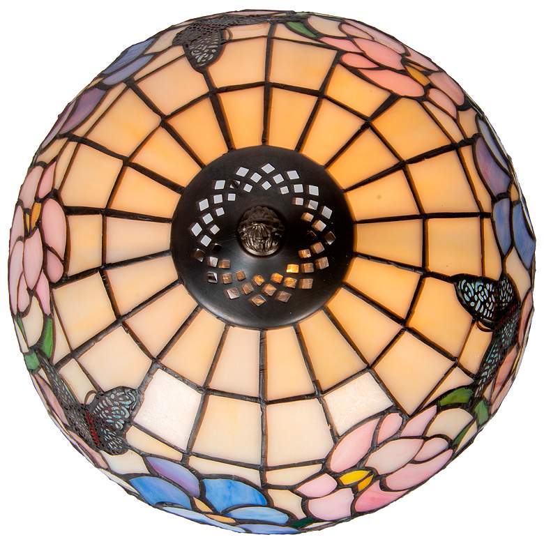 Image 6 Dale Tiffany 19.5" Pazio Floral Butterfly Tiffany Table Lamp more views