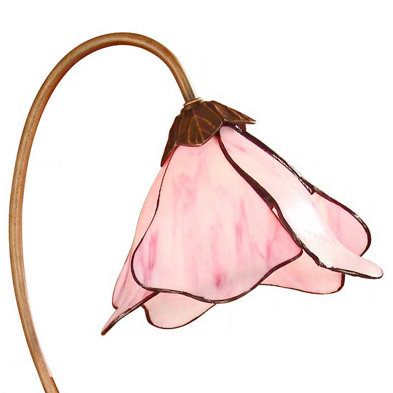Image 3 Dale Tiffany 19" High Pink Rose Petal Downbridge Accent Lamp more views