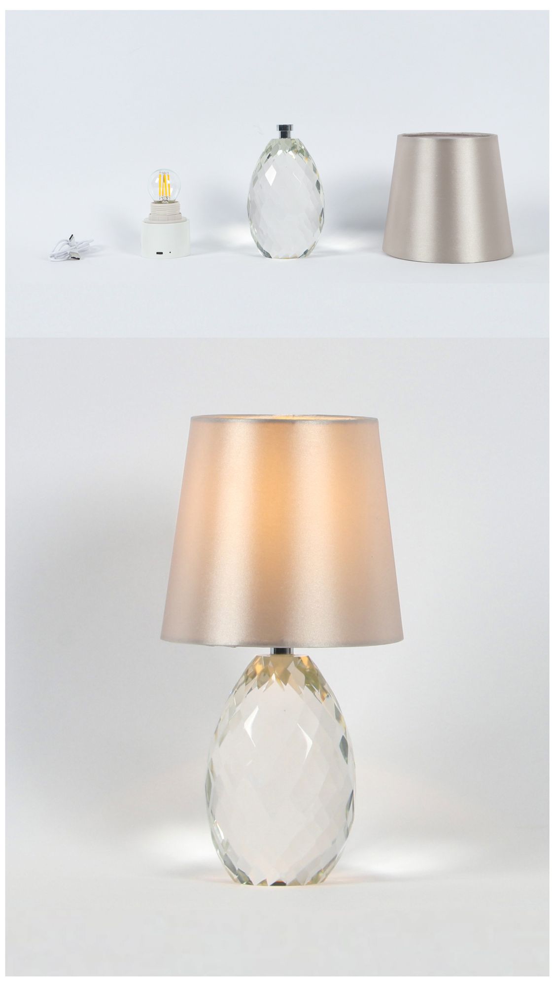 Dale Tiffany 2.75" Tall Riccari Cordless Rechargeable Accent Lamp