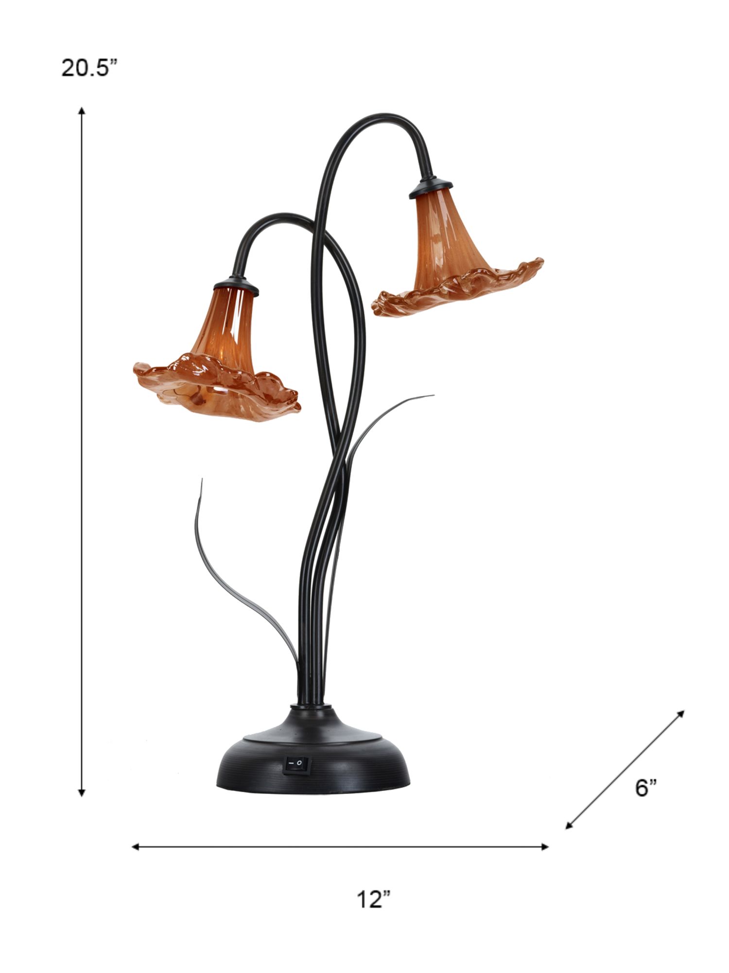 Image 3 Dale Tiffany 20.5" Tall Trumpet LED Hand Blown Art Glass Accent Lamp more views