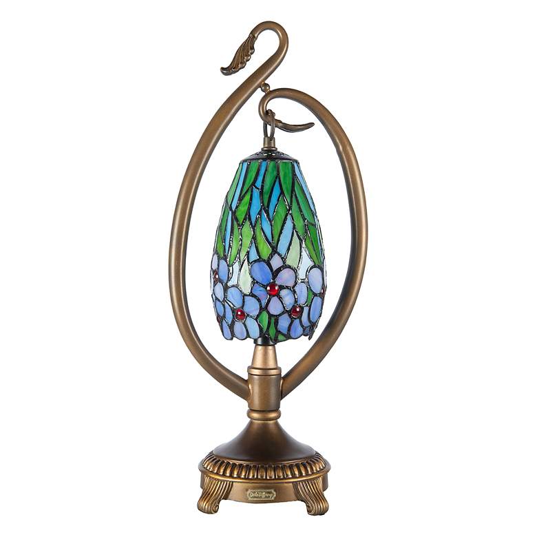 Image 4 Dale Tiffany 20" Tall Grove Floral Tiffany Accent Lamp more views