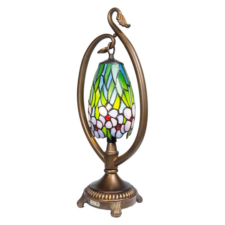 Image 5 Dale Tiffany 20" Tall Grove Floral Tiffany Accent Lamp more views