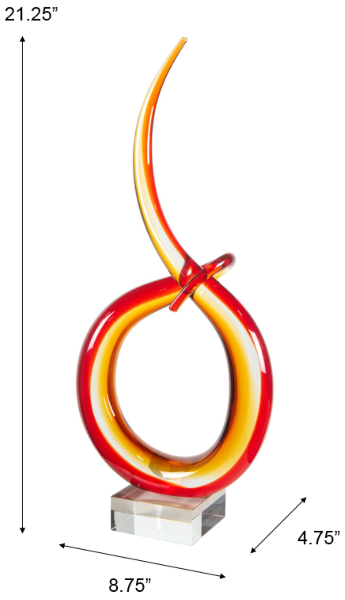 Image 3 Dale Tiffany 21.25" Tall Bellave Handcrafted Art Glass Figurine more views