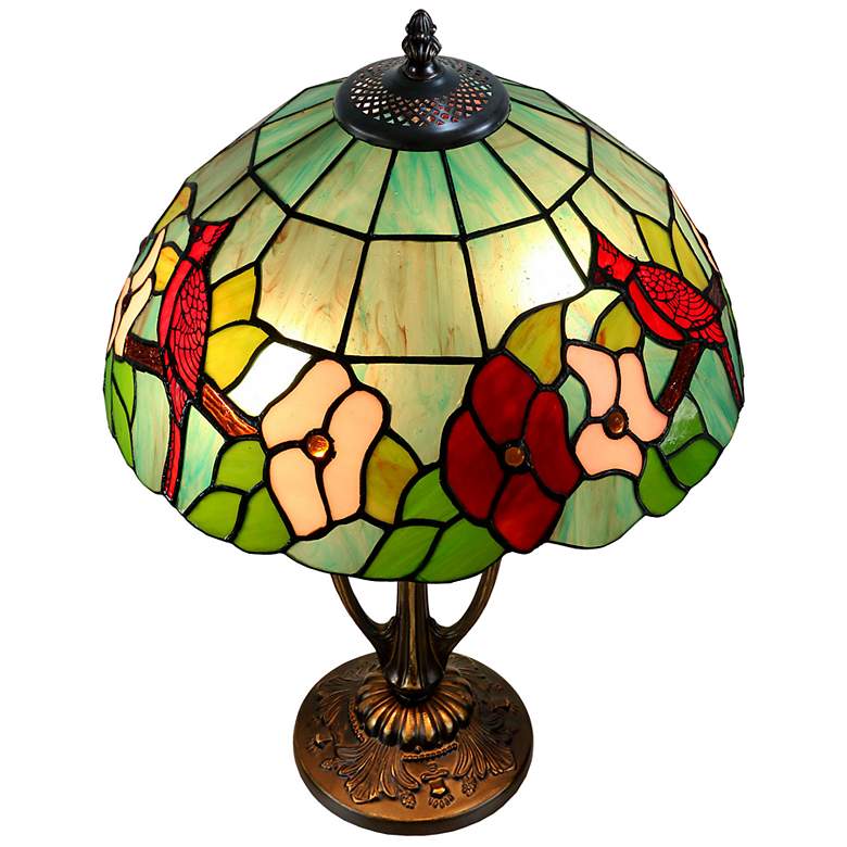 Image 5 Dale Tiffany 21.5" Benezia Birds Tiffany Table Lamp more views