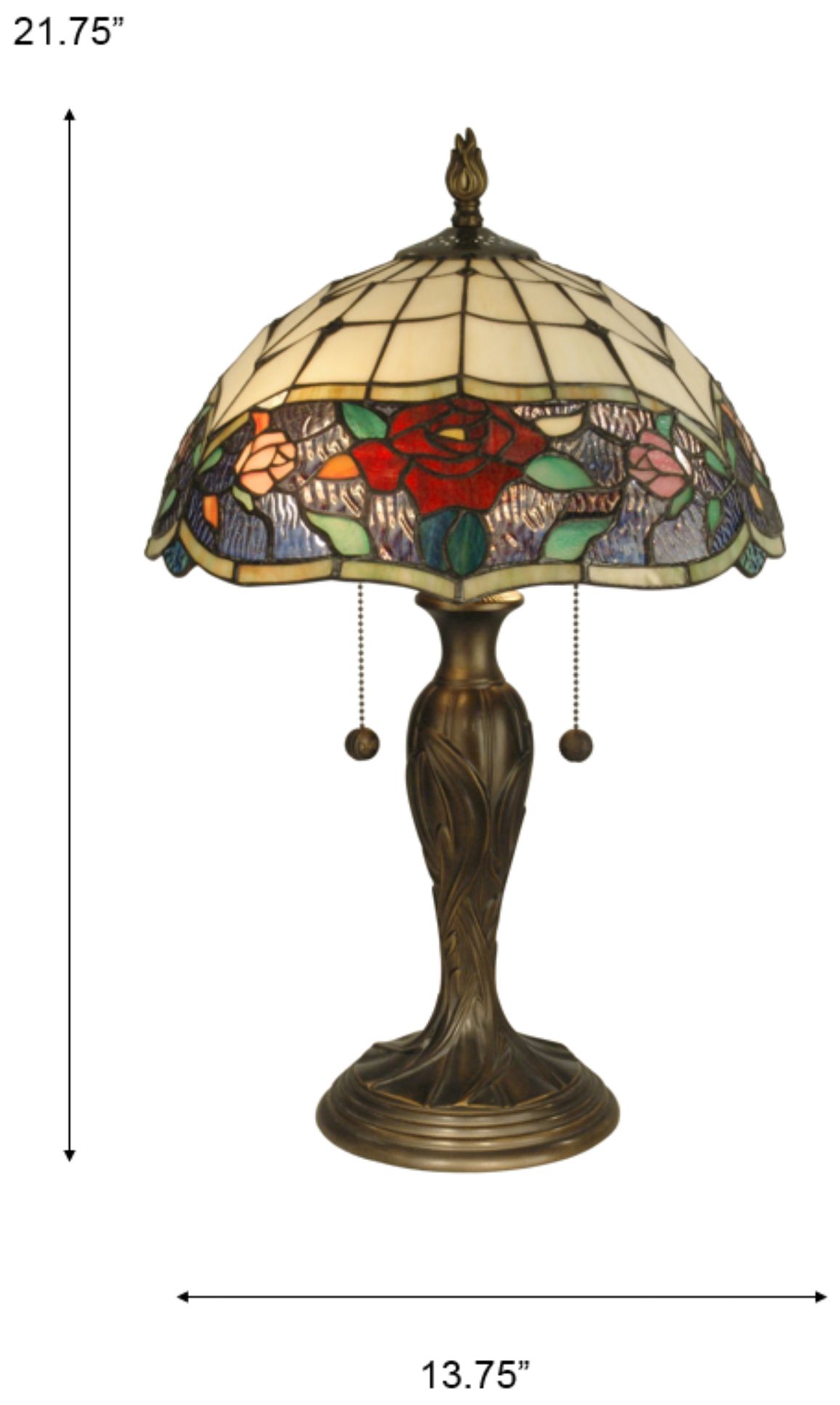 Image 3 Dale Tiffany 21.75" Tall Malta Tiffany Table Lamp more views