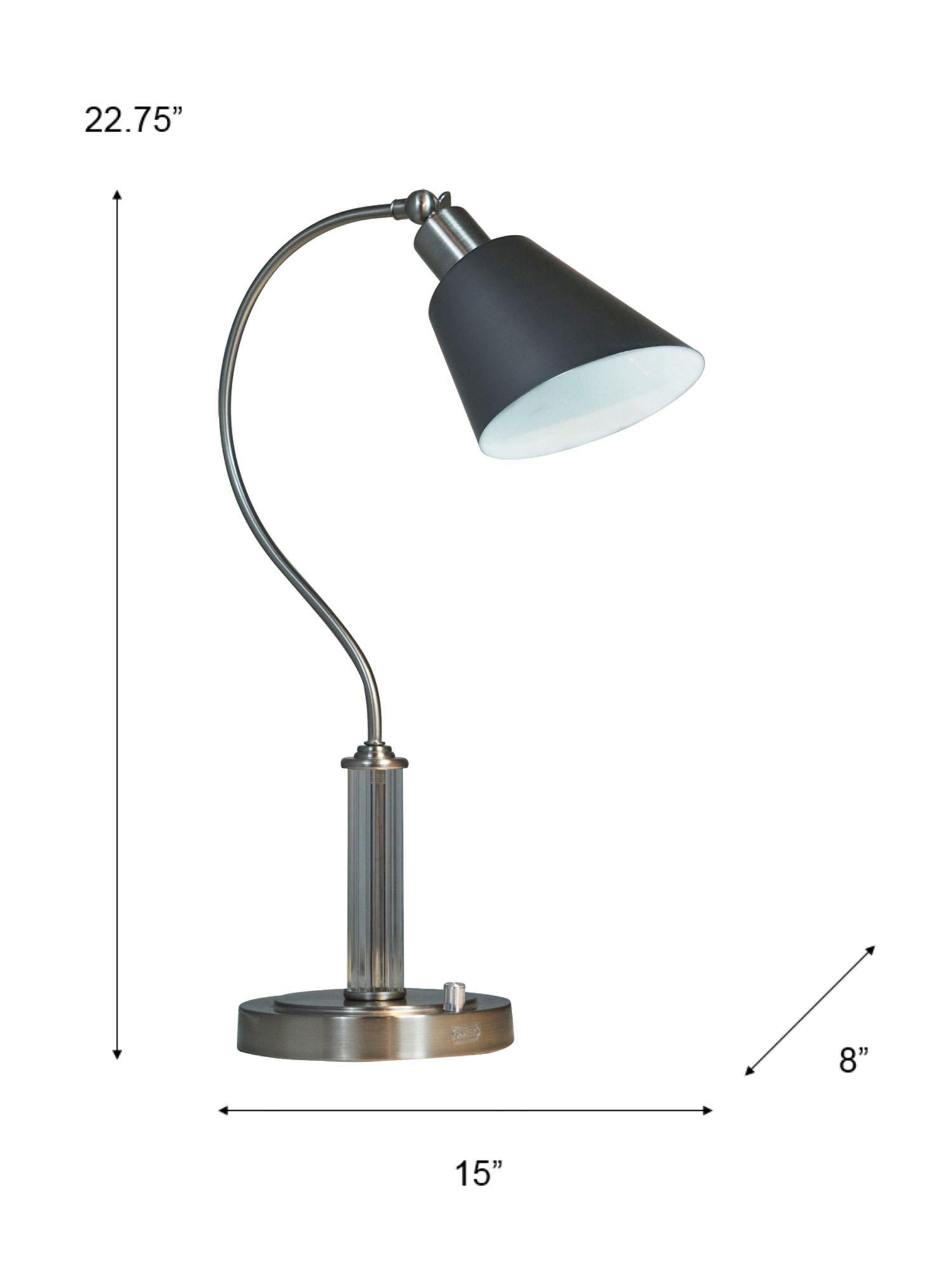 Image 3 Dale Tiffany 22.75" Tall Multi-Direction LED Desk Lamp with USB Charger more views
