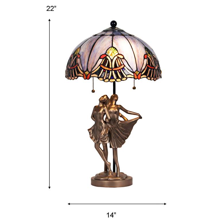 Image 5 Dale Tiffany 22" Ballerina Tiffany Table Lamp more views
