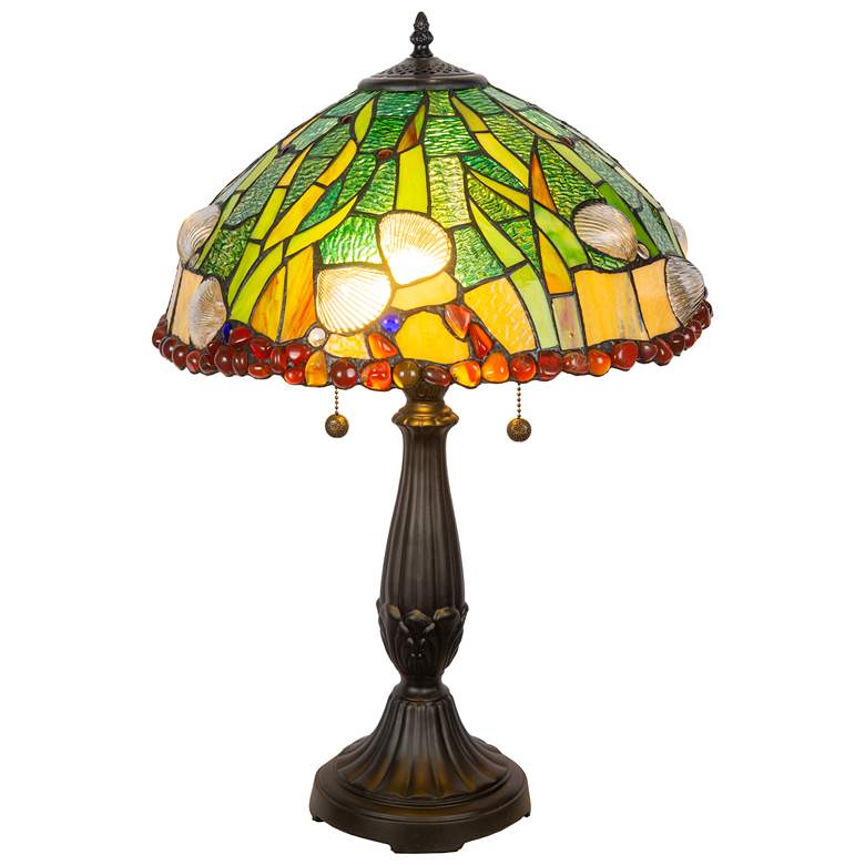 Image 1 Dale Tiffany 24.5 inch Tall Coral Sea Tiffany Table Lamp