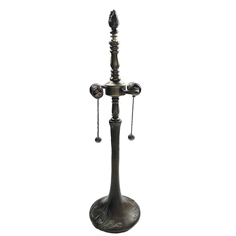 Image 4 Dale Tiffany 24.5 inch Tall Madrina Solid Bronze Base Tiffany Table Lamp more views