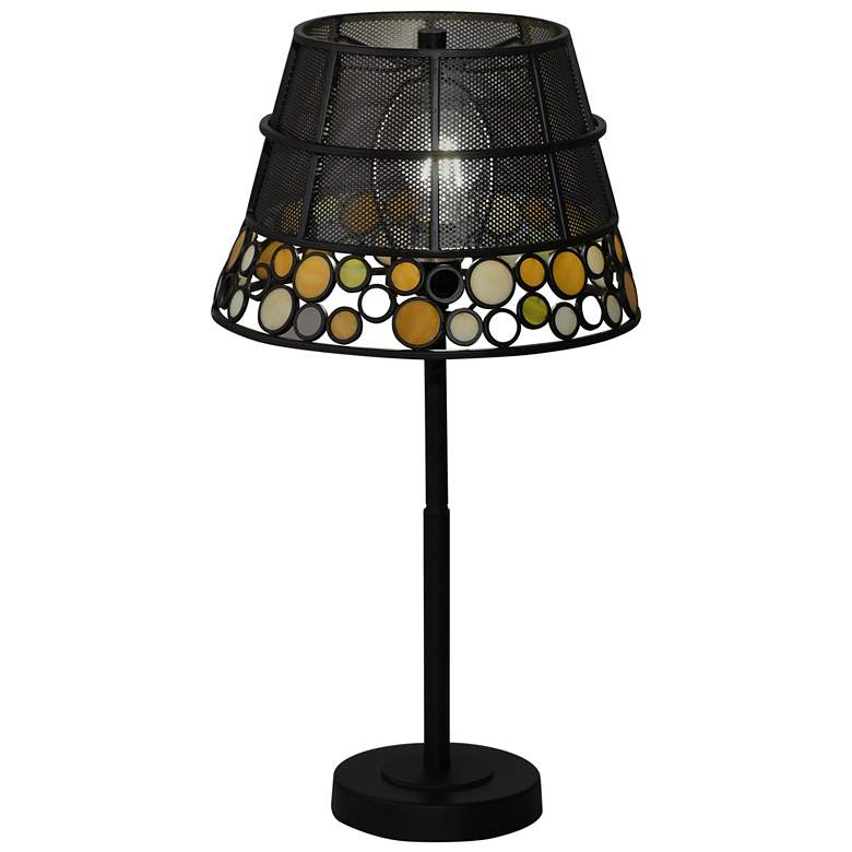 Image 1 Dale Tiffany 24.5 inch Tall Pasqual Mesh Tiffany Table Lamp
