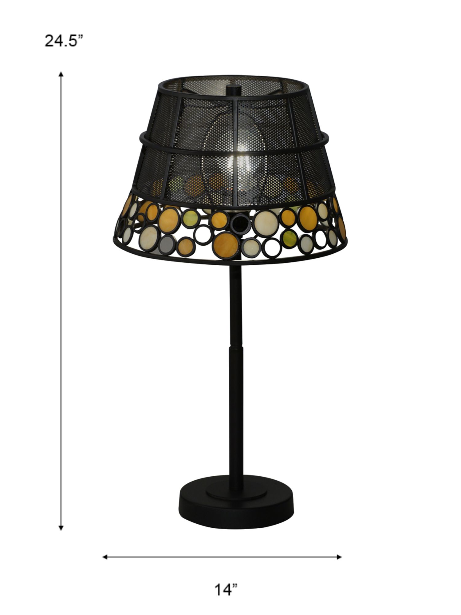 Image 3 Dale Tiffany 24.5" Tall Pasqual Mesh Tiffany Table Lamp more views