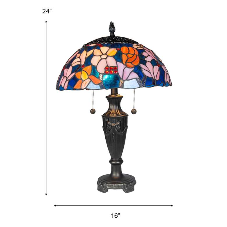 Image 3 Dale Tiffany 24" Tall Florieta Tiffany Table Lamp more views
