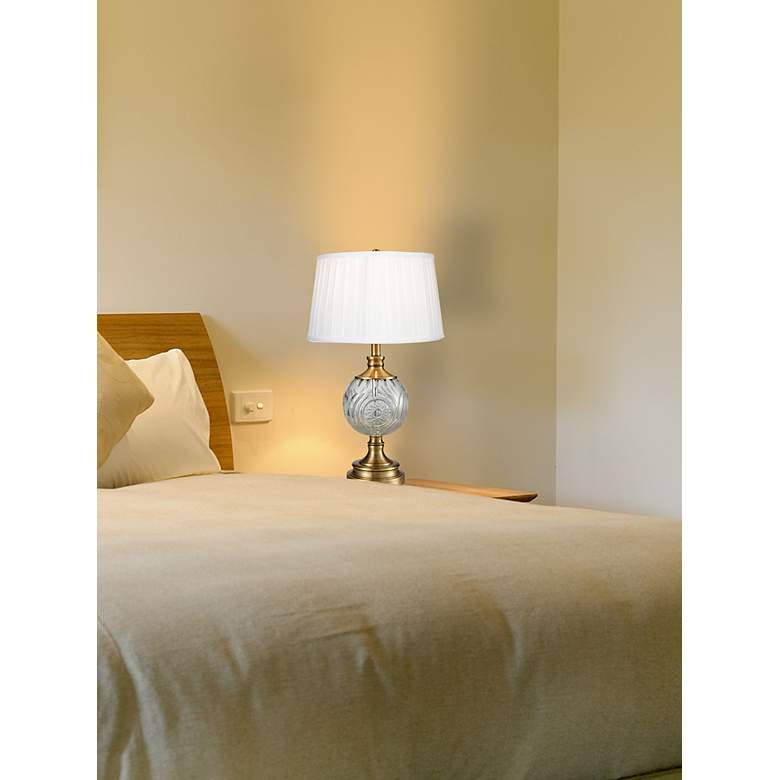 Image 3 Dale Tiffany 25.5" Tall Mitre 24% Lead Crystal Table Lamp more views