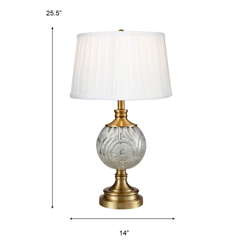 Image 4 Dale Tiffany 25.5" Tall Mitre 24% Lead Crystal Table Lamp more views