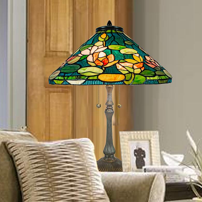 Image 3 Dale Tiffany 25" Huntington Tiffany Table Lamp more views