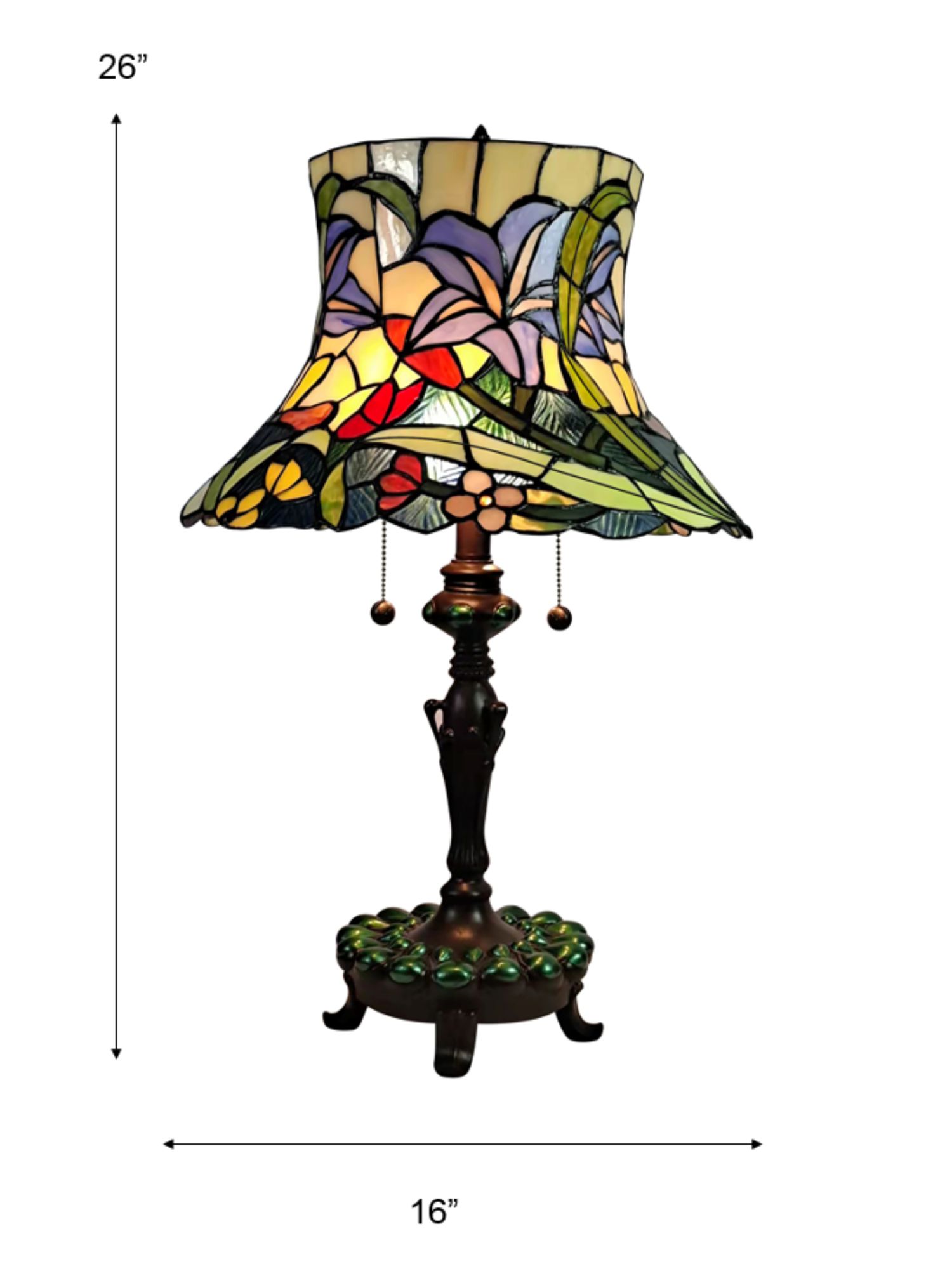 Image 3 Dale Tiffany 26" Entrada Floral Tiffany Table Lamp more views