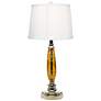 Dale Tiffany 26" Tall Glossy Amber 24% Lead Crystal Table Lamp
