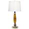 Dale Tiffany 26" Tall Glossy Amber 24% Lead Crystal Table Lamp