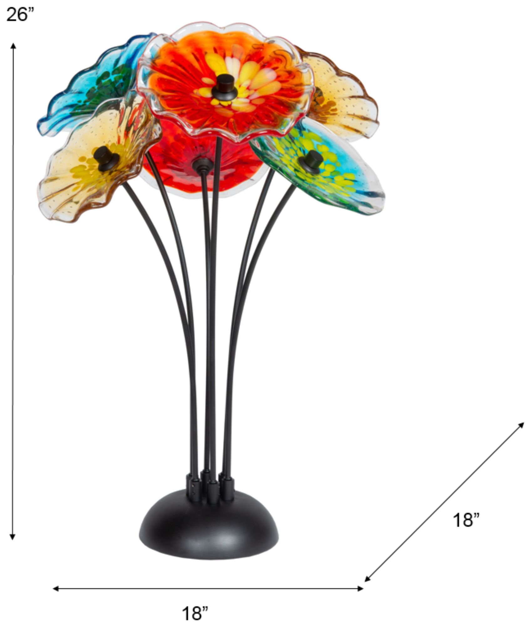 Image 3 Dale Tiffany 26" Tall Fiore Bloom 6-Plat more views