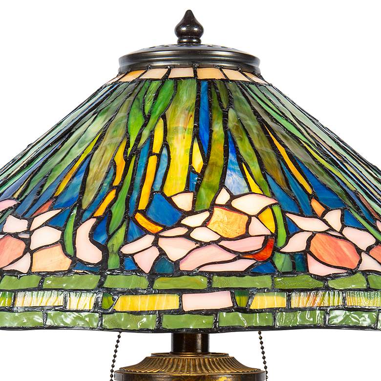 Image 3 Dale Tiffany 27.5" Tall Pink Glades Tiffany Table Lamp more views
