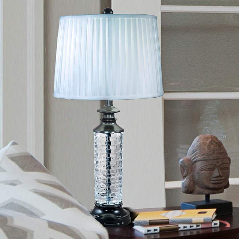 Image 1 Dale Tiffany 27" Tall Overland 24% Lead Crystal Table Lamp