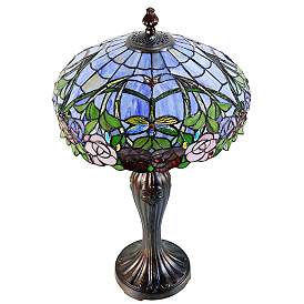 Image5 of Dale Tiffany 27" Tall Zenia Rose Tiffany Table Lamp more views
