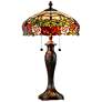 Dale Tiffany 27" Tall Zenia Rose Tiffany Table Lamp