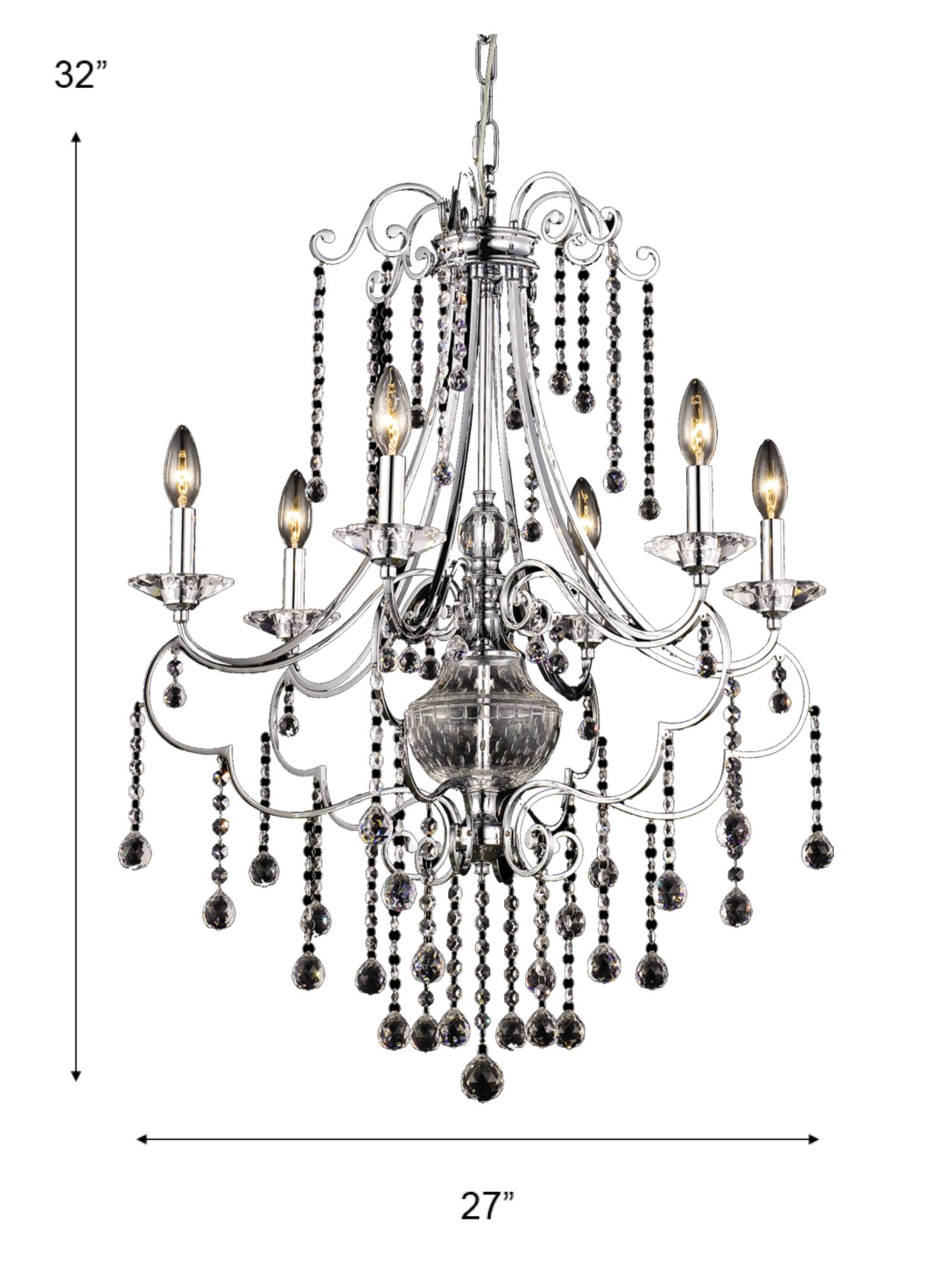 Image 3 Dale Tiffany 27" Wide Edenbridge Crystal Chandelier more views