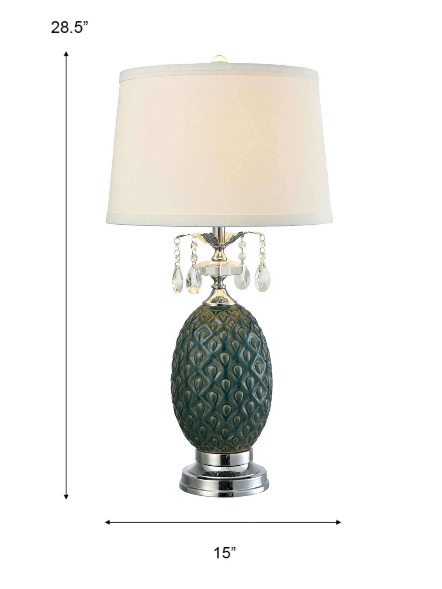 Image 3 Dale Tiffany 28.5" Tall Maxie Crystal Table Lamp more views