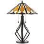 Dale Tiffany 28" Tall Diamond Flare Tiffany Table Lamp