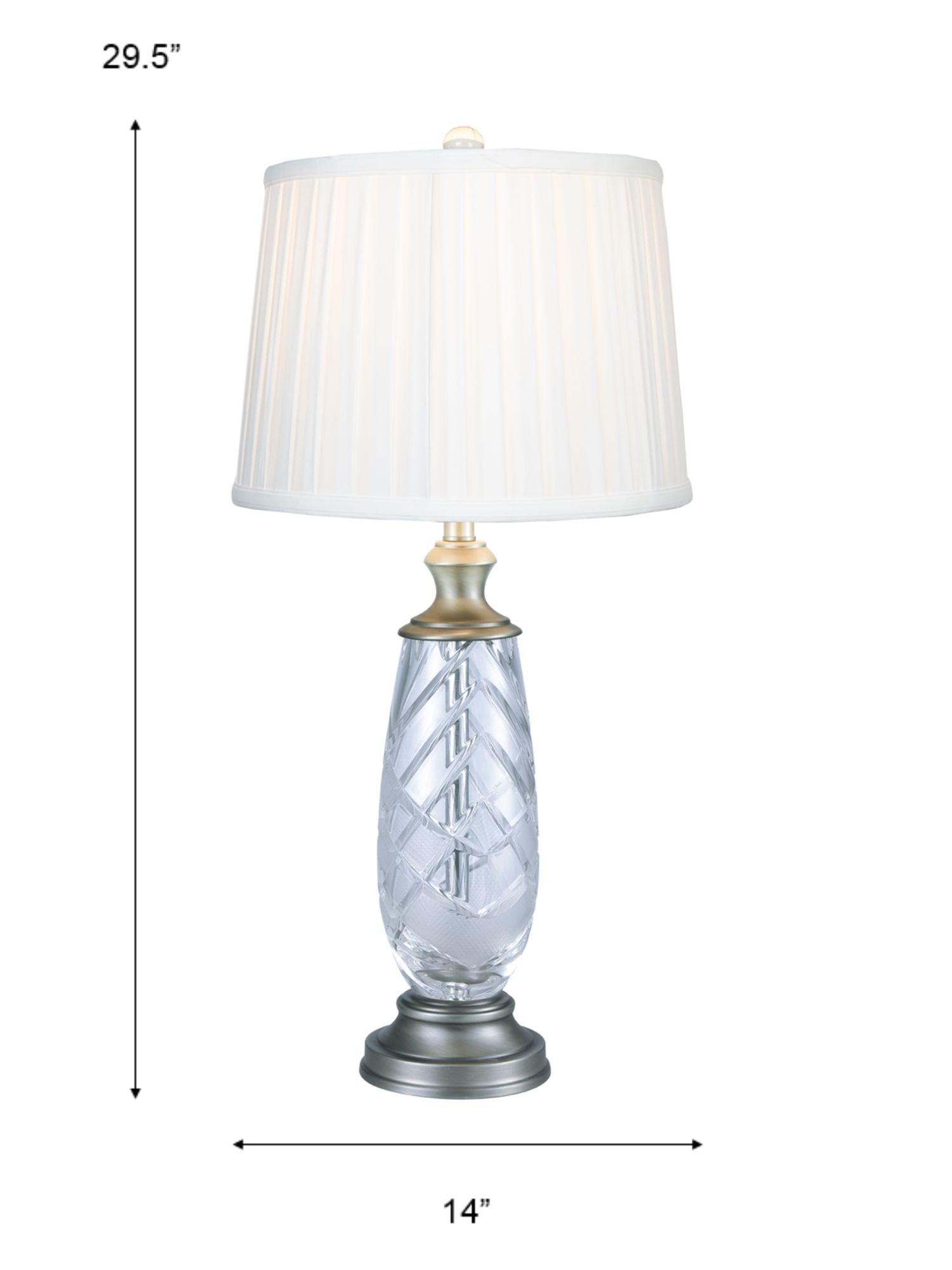 Image 3 Dale Tiffany 29.5" Tall Lake Butler 24% Lead Crystal Table Lamp more views