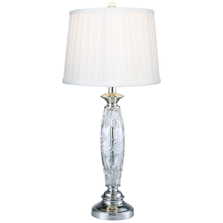 Image 1 Dale Tiffany 29 inch Tall Powis 24% Lead Crystal Table Lamp