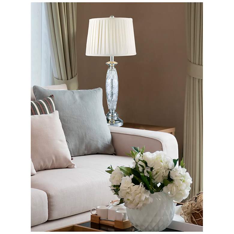 Image 2 Dale Tiffany 29" Tall Powis 24% Lead Crystal Table Lamp more views