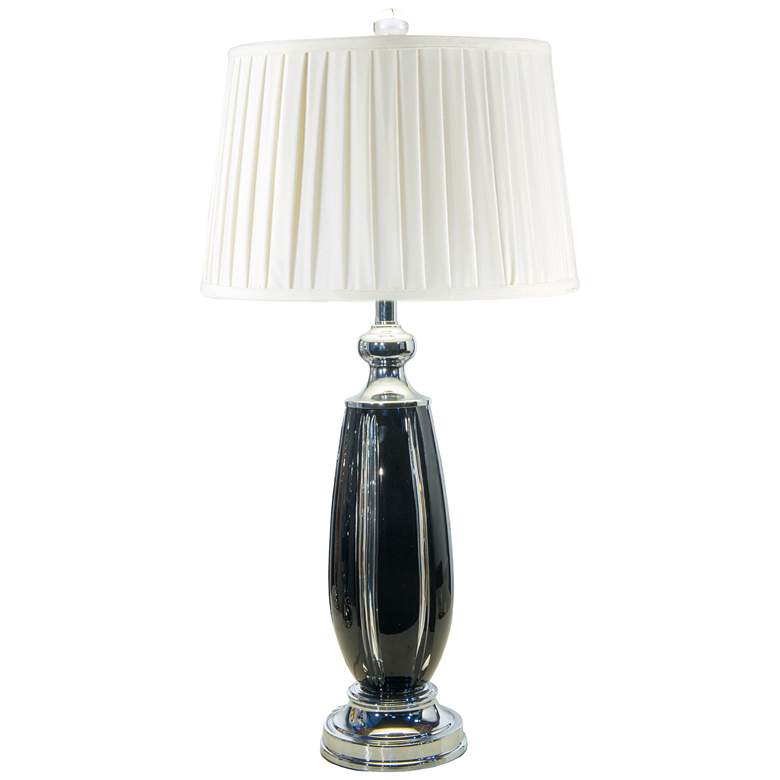 Image 1 Dale Tiffany 30 inch Tall Blackline Crystal Table Lamp
