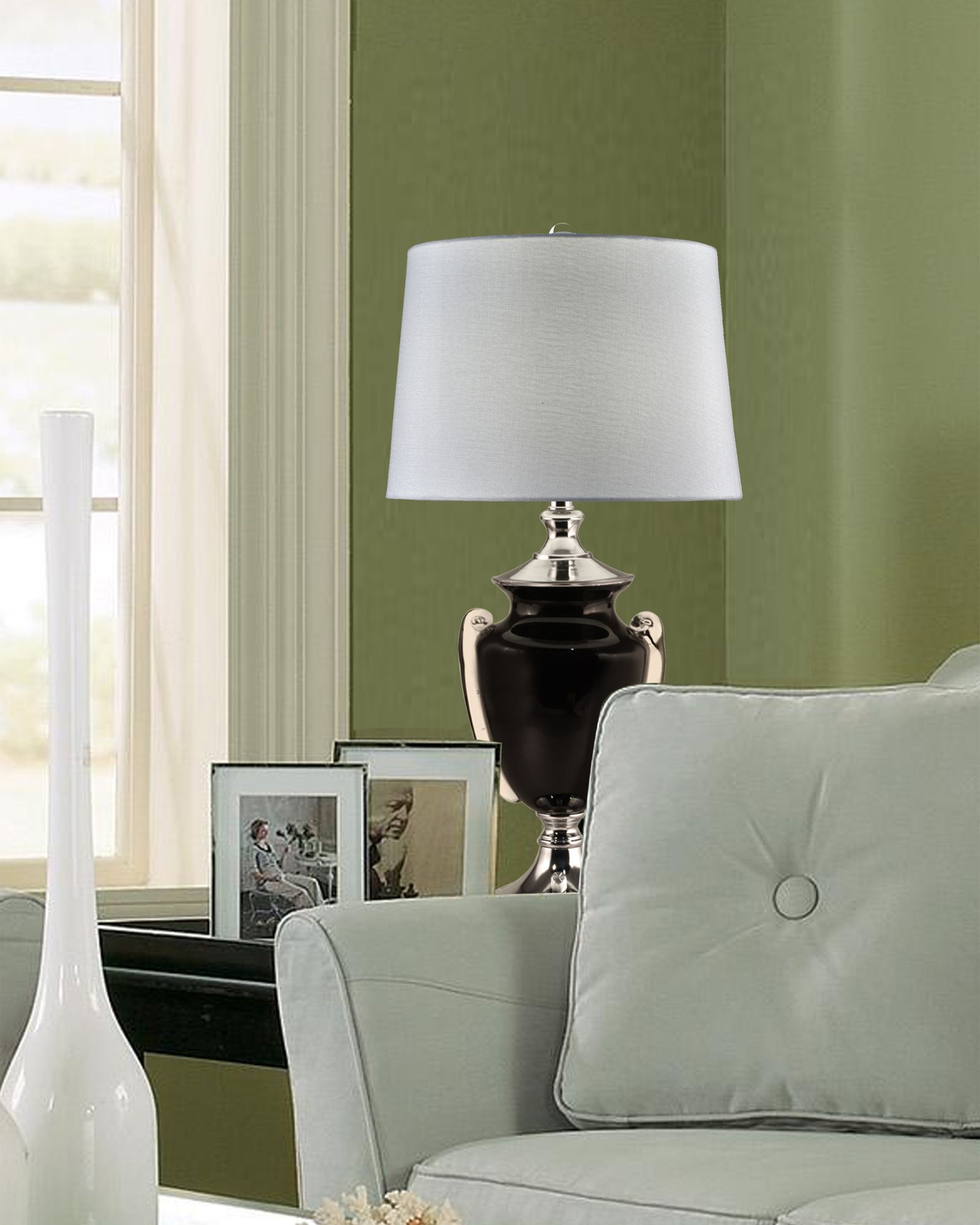 Image 2 Dale Tiffany 31" Tall Regis Hand Blown Art Glass Table Lamp more views