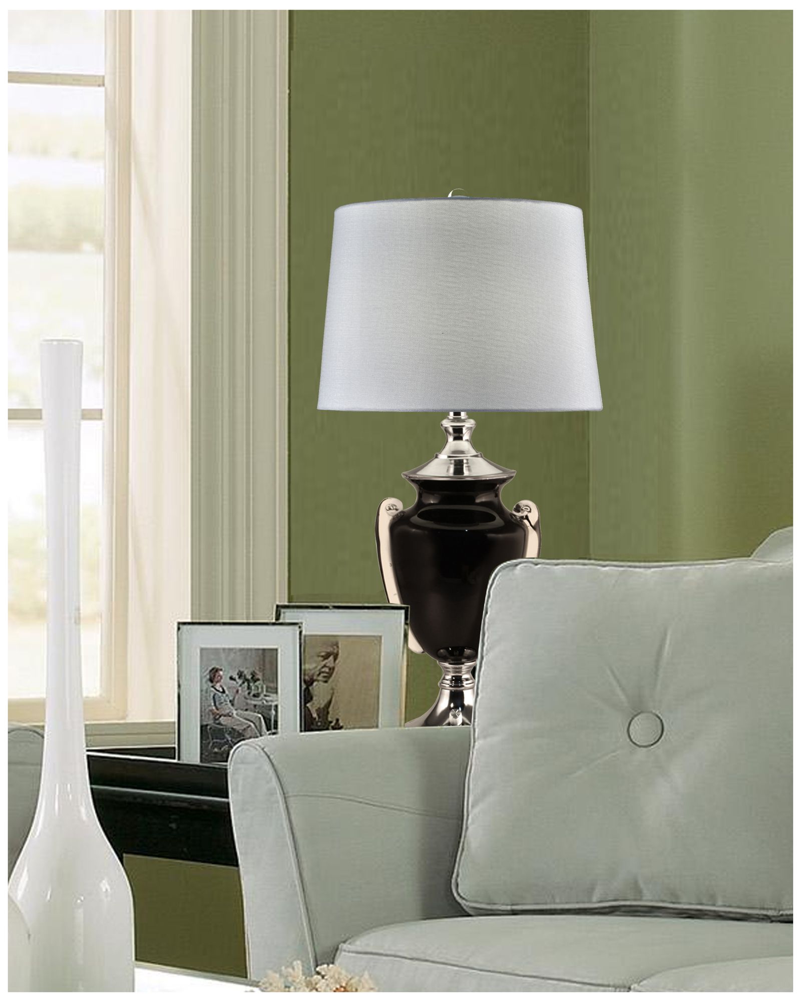 Image 2 Dale Tiffany 31" Tall Regis Hand Blown Art Glass Table Lamp more views