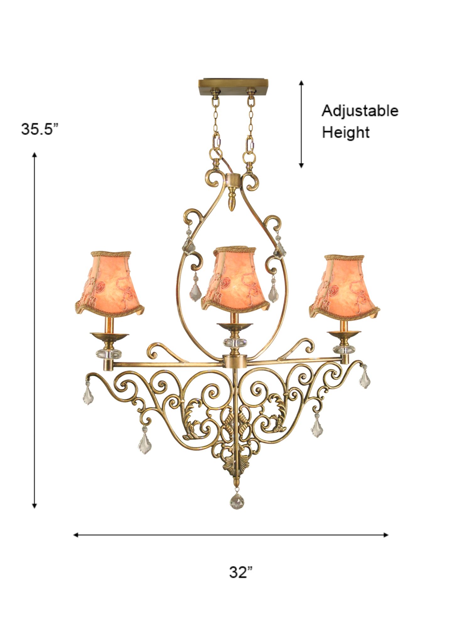 Image 3 Dale Tiffany 32" Wide Ashbee Crystal Chandelier more views