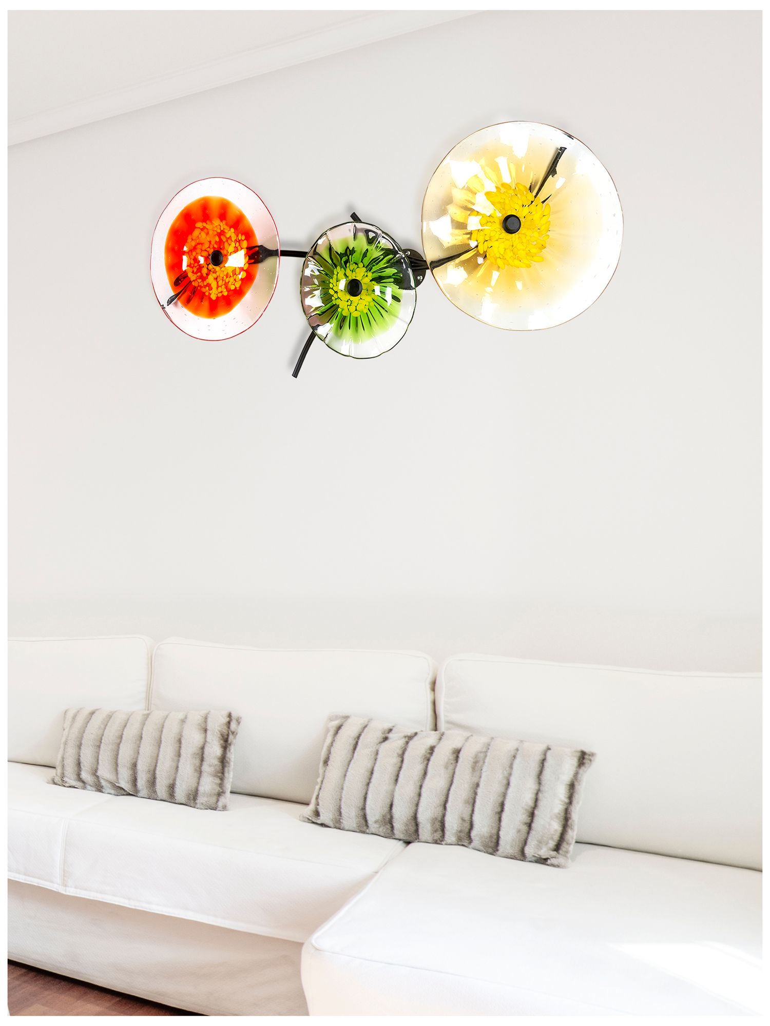 Image 4 Dale Tiffany 34" Fiore Bloom 3-Plate Han more views