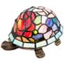 Dale Tiffany 4.5" Tall Toto Turtle Floral Tiffany Accent Lamp