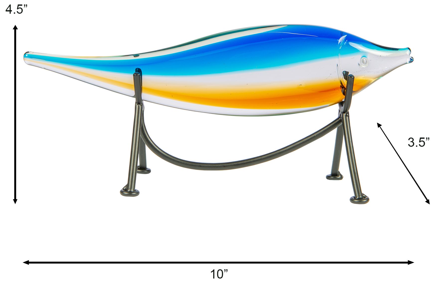 Image 3 Dale Tiffany 4.5" Tall Single Garfish Handcrafted Sculpture with Stand more views