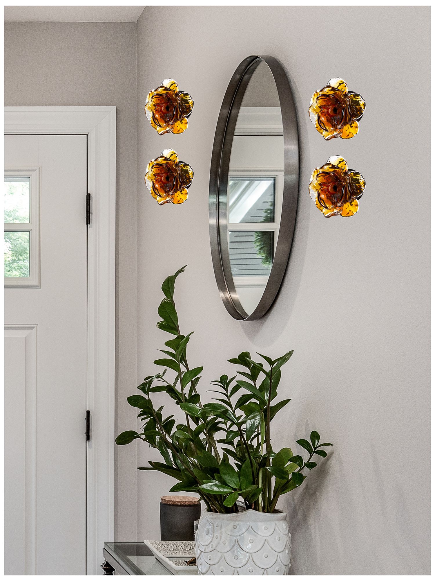 Image 2 Dale Tiffany 4.75" Amber Rose Bud Glossy more views