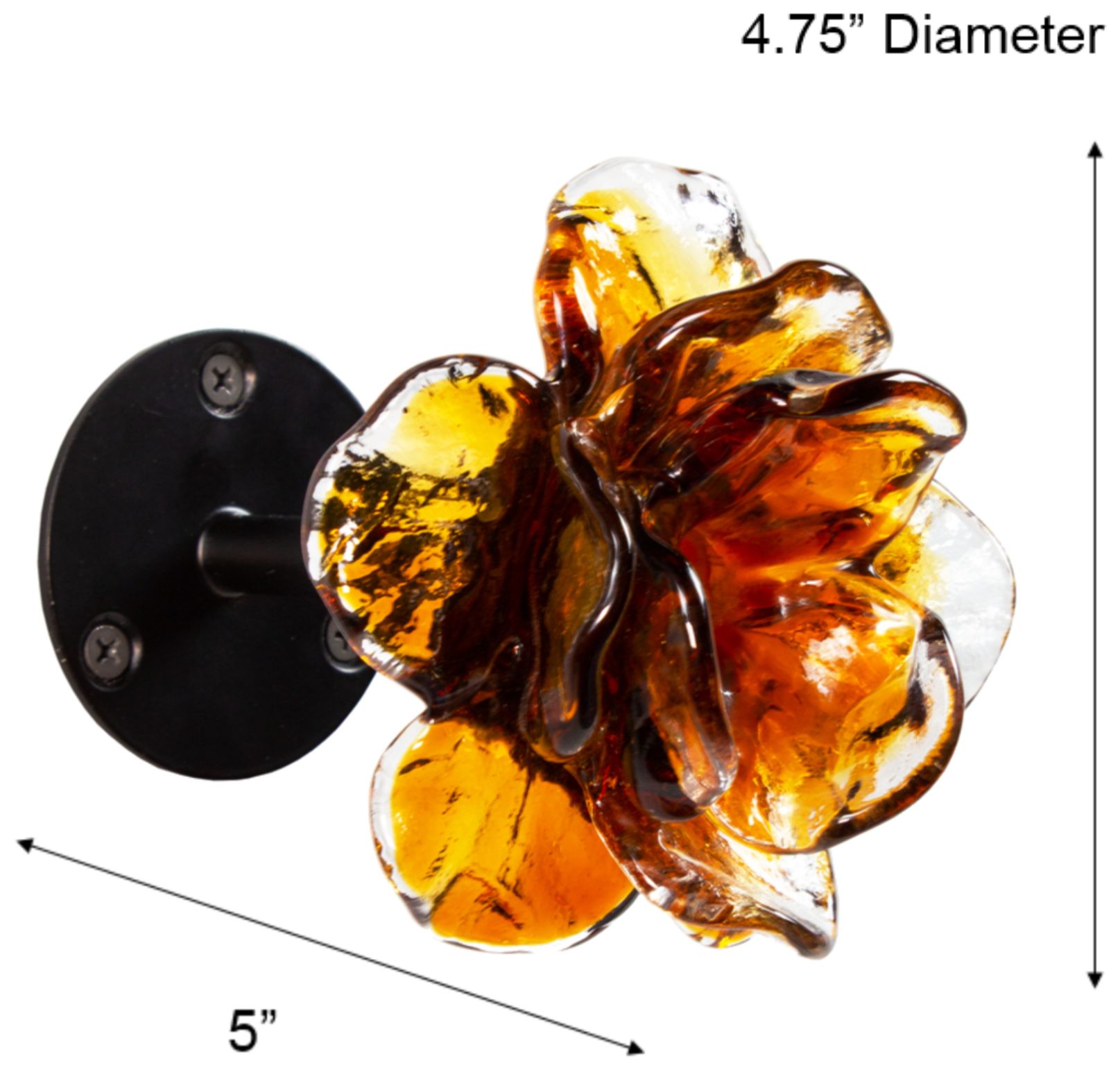 Image 3 Dale Tiffany 4.75" Amber Rose Bud Glossy more views