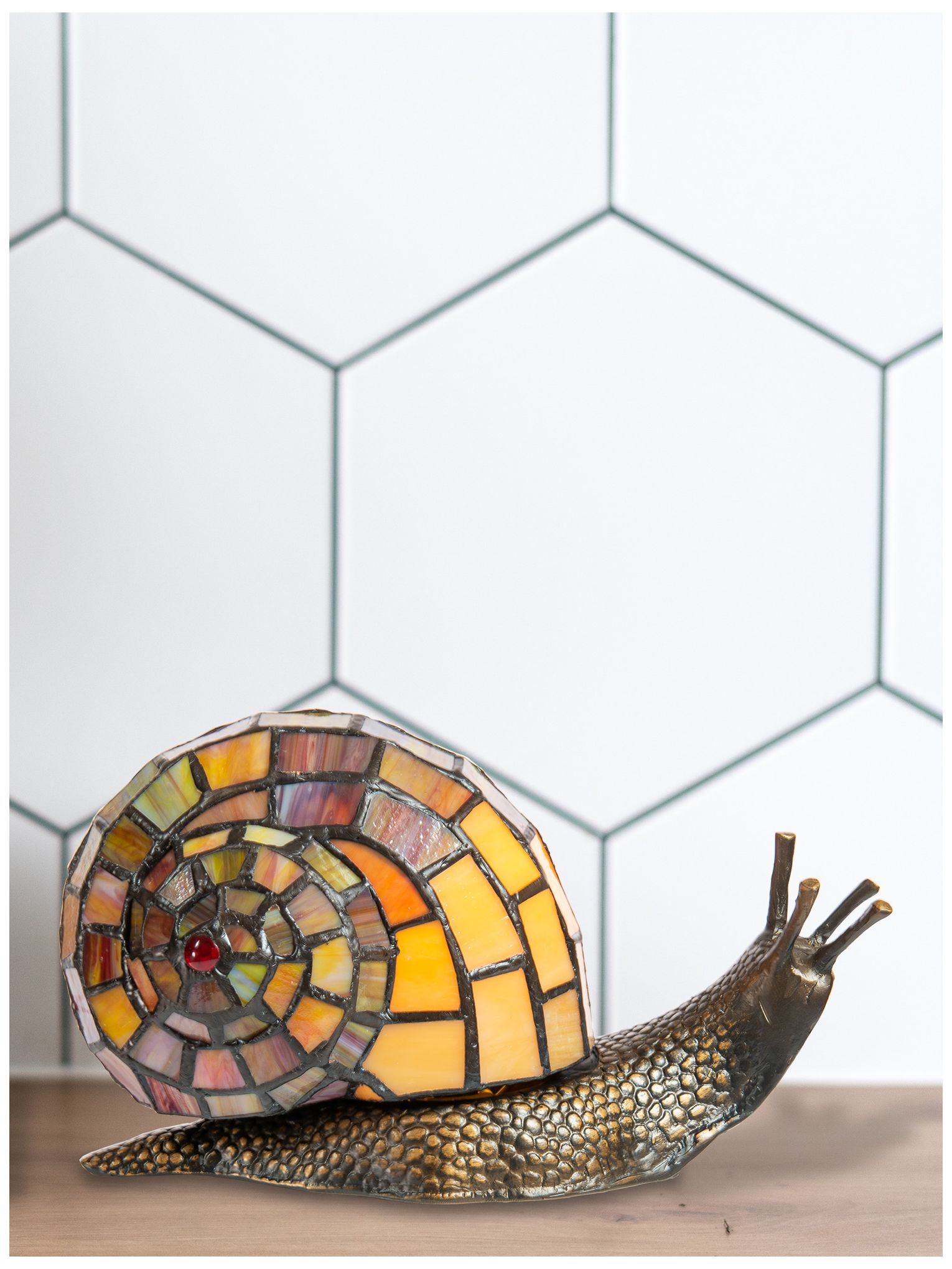 Image 3 Dale Tiffany 5.75" Tall Snail Tiffany Accent Lamp more views